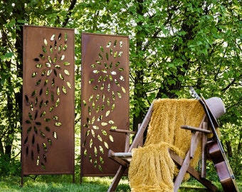Cartello protezione privacy cartello da giardino patina ruggine per collegare la decorazione del giardino arrugginito erba erbe ferro metallo rost edelrost