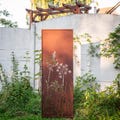 Privacy Screen Panel: Rust Patina Metal - Durable Outdoor Fence