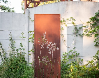 Paras EDELROST SICHTSCHUTZ Garten Deko 160 x 50 cm metallbandzaun - Satz rost 160 x 50 cm