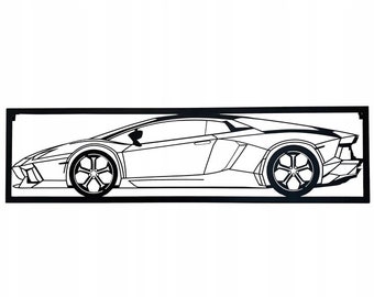 lamborghini Aventador Wall Deco, Appendiabiti da parete, Aventador, lamborghini, amante della lambo, Regalo per lambo Fan Aventador, Decorazione appendiabiti da parete per auto