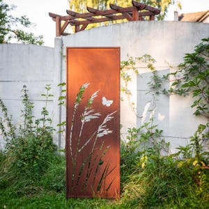 Patina Privacyscherm, Privacybescherming Bord, Tuinbord, Patina Roest voor het aansluiten, Roestige Tuindecoratie, Metalen Rost Edelrost