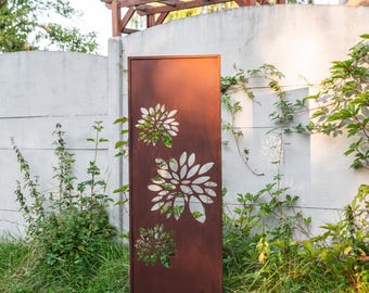 Patina Privacy Screen, Privacy Protection Sign board, Garden Sign, Patina Rust for Plugging, Rusty Garden Decoration, Metal Rost Edelrost
