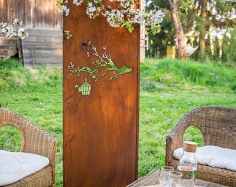 Patina Privacyscherm, Privacybescherming Bord, Tuinbord, Patina Roest voor het aansluiten, Roestige Tuindecoratie, Metalen Rost Edelrost