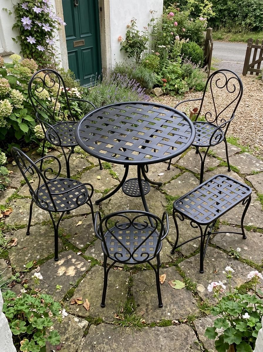 Iron garden table