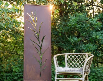 Patina Privacyscherm, Privacybescherming Bord, Tuinbord, Patina Roest voor het aansluiten, Roestige Tuindecoratie, Metalen Rost Edelrost