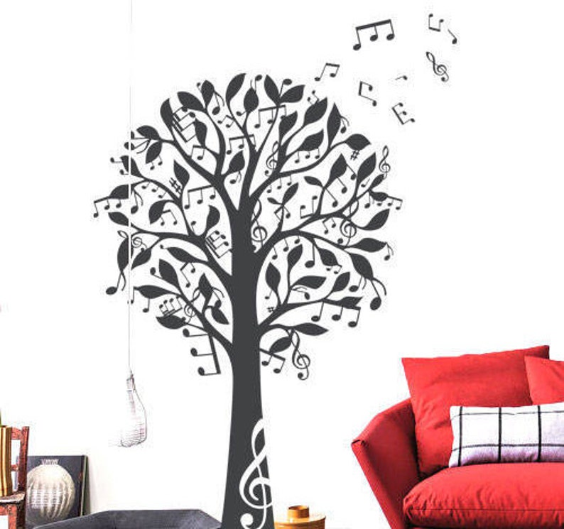 Tree Decal Notes Vinyl Wall Sticker Customize Nursery Decals Decor
