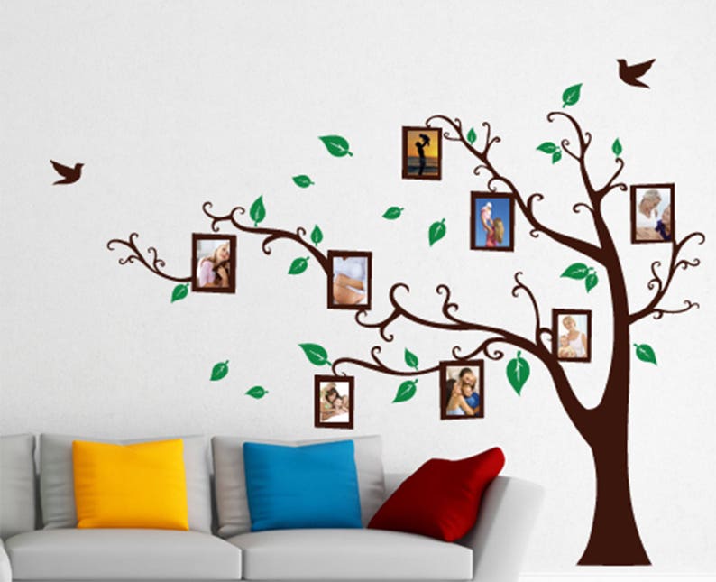 Vinyl Wall decal Tree with frames Nursery wall decals Wall Etsy
