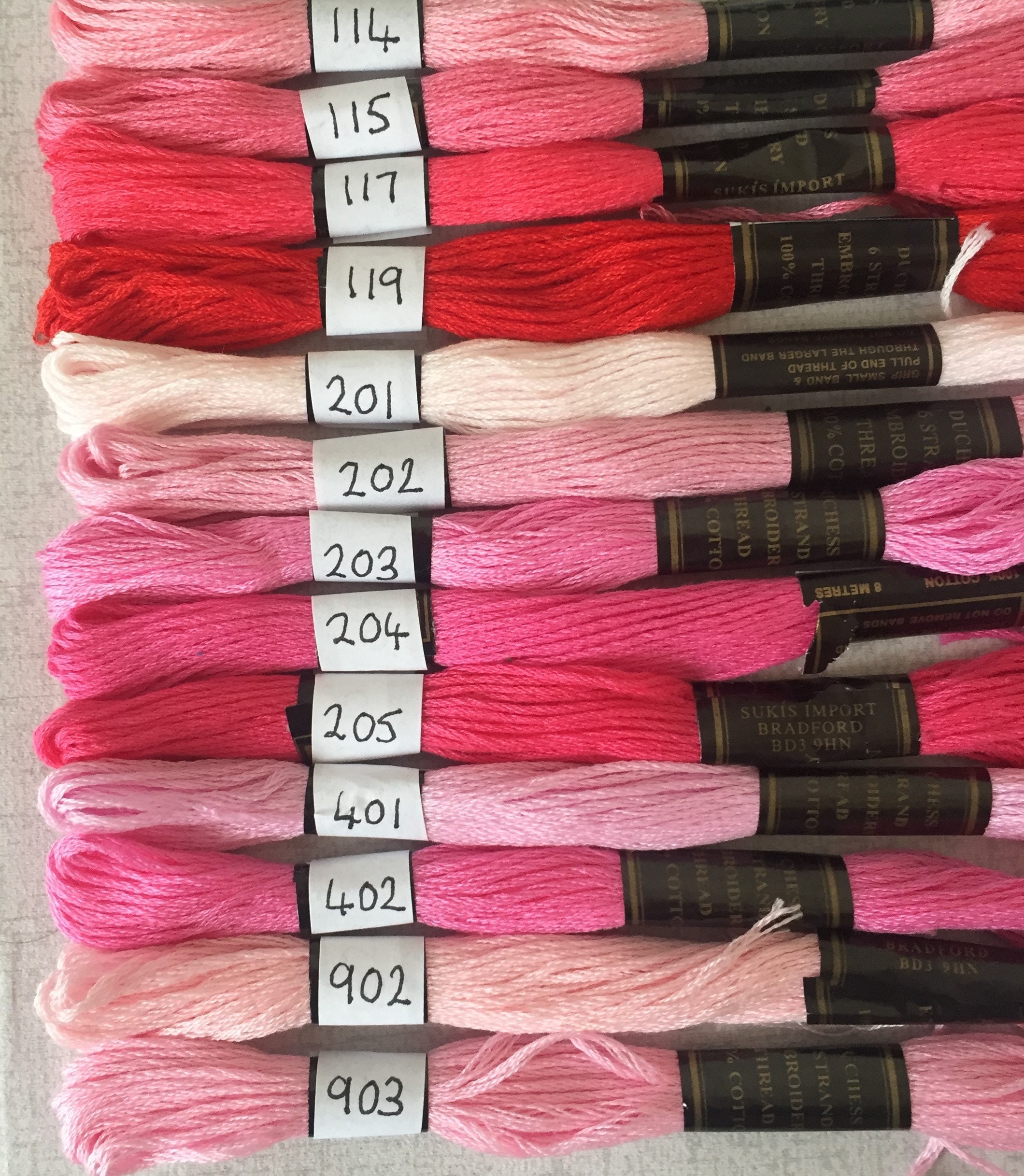 Single Colour Embroidery Thread Bundles Pack of 3 in a Etsy UK