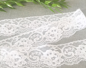 White Floral Lace,44 mm, price per 3 metres,