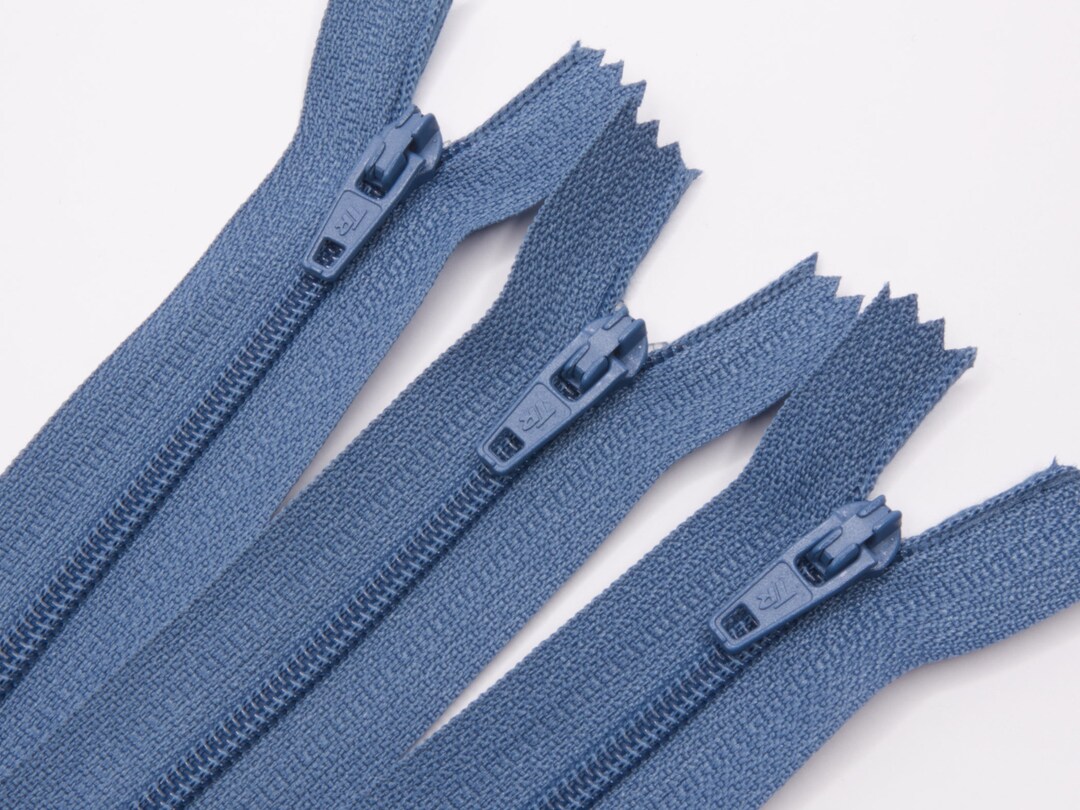 Airforce Blue Zips pack of 3 Nylon Closed End Blue Zippers Available in a  Range of Sizes Between 4 Inch and 22 Inch 