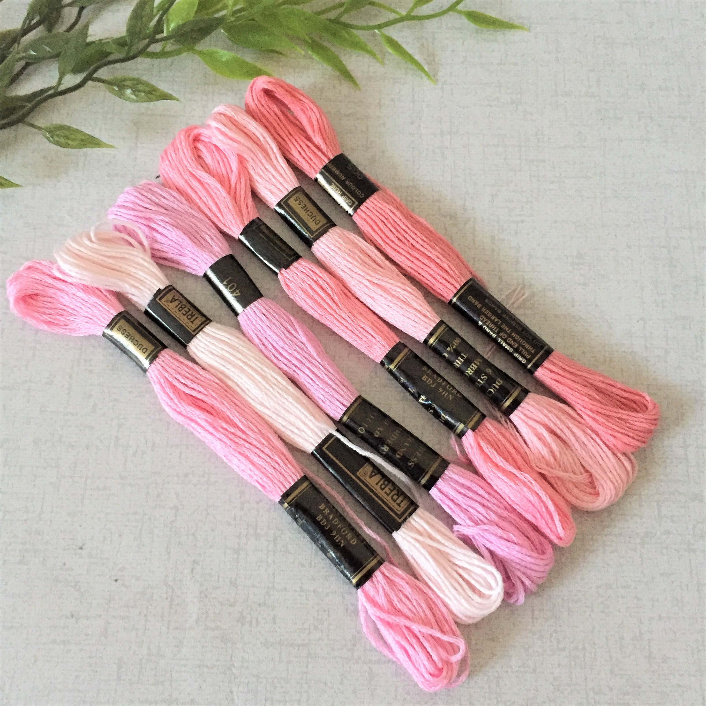 Pack of 6 Embroidery Threads in Pinks Embroidery Thread Etsy UK
