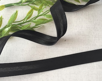 3 metres Black satin bias binding, price per 3 metres,18mm wide bias tape