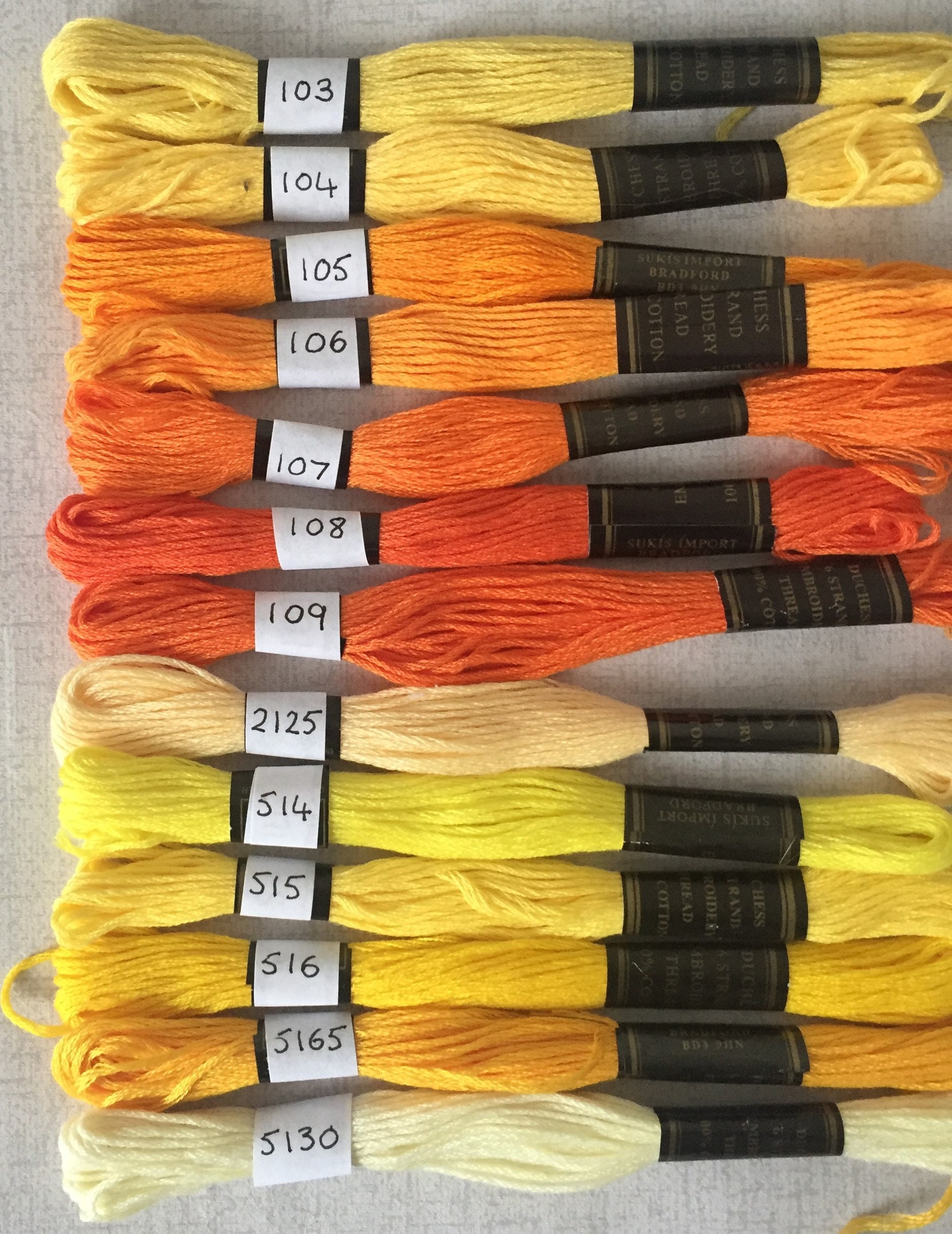 Single Colour Embroidery Thread Bundles Pack of 3 in a Etsy