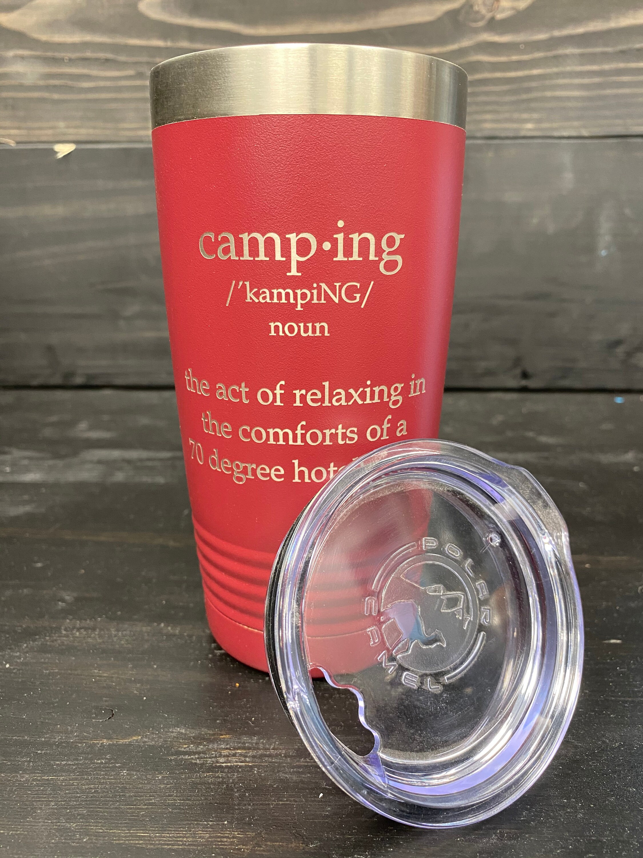 Camping Definition Engraved Stainless Steel Tumbler Etsy