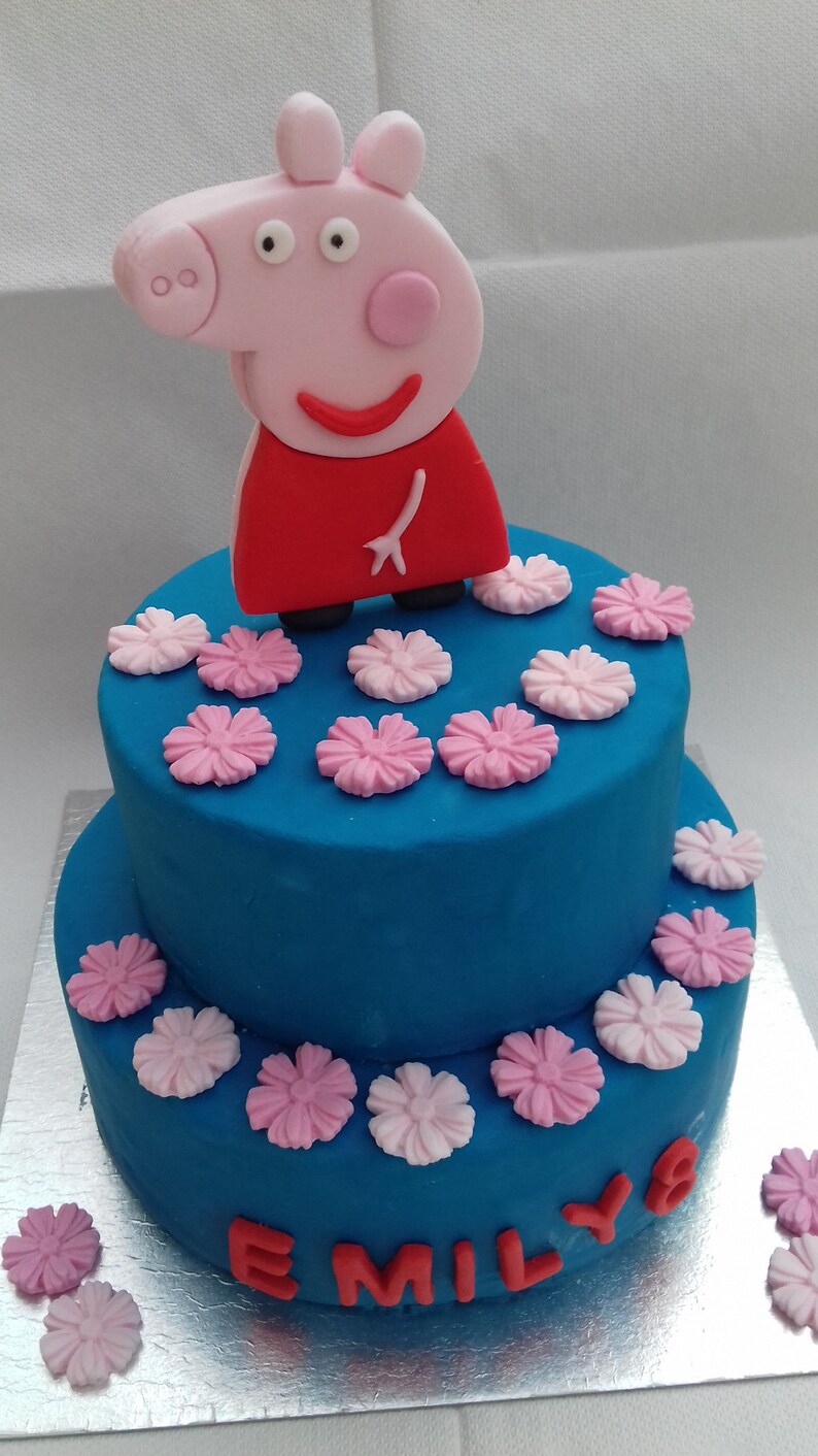 Handmade Peppa Pig 5inch Set Edible Personalased Cake