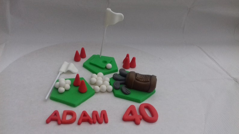 Handmade Golf Player Themed Set Edible Personalised Cake Etsy
