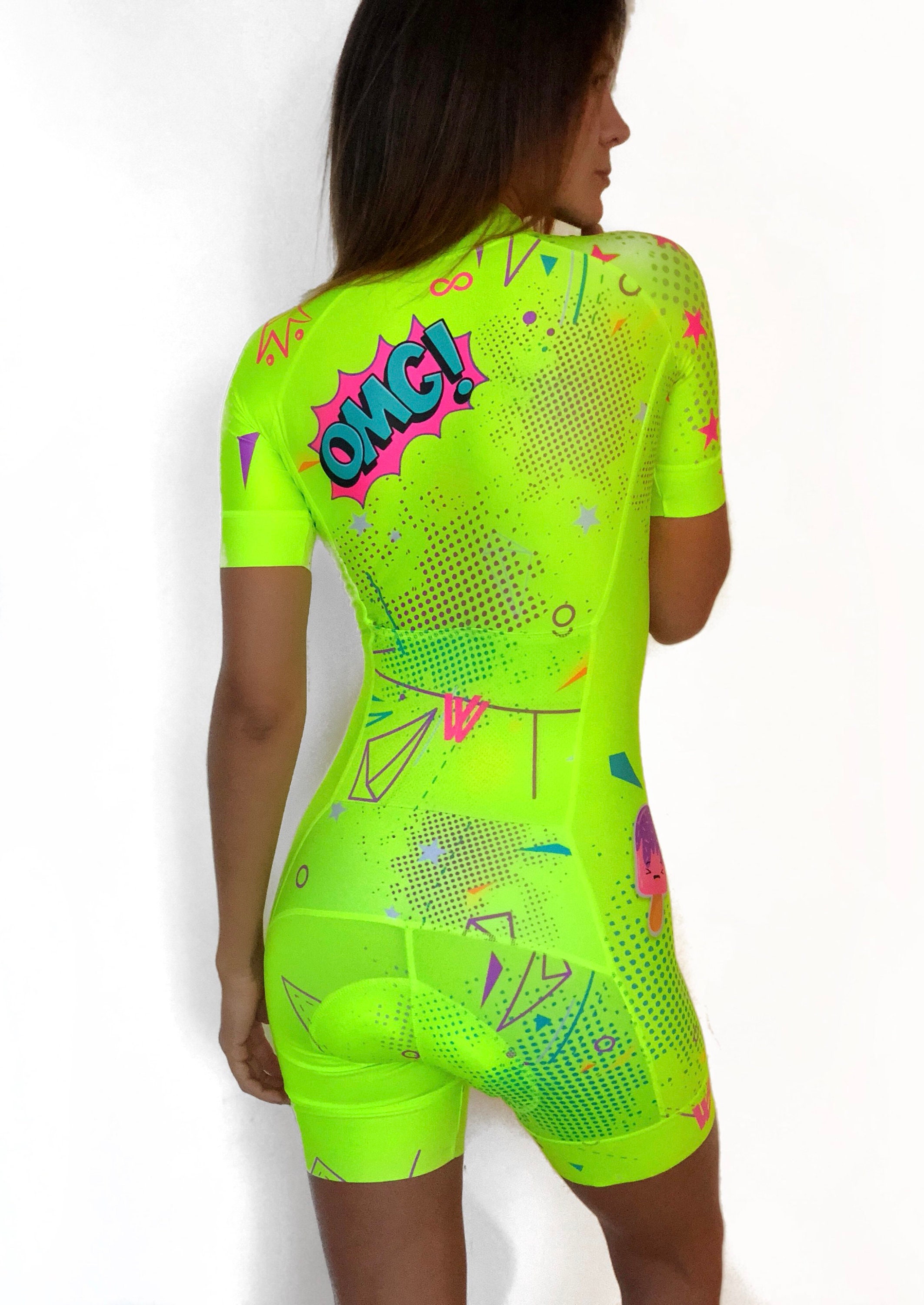 Download Omg Wow Green Neón, Trisuit Mockup Set, Sports Apparel ...