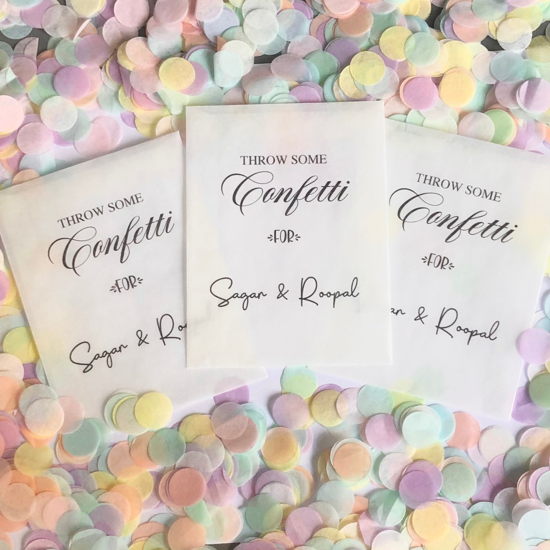 Personalised Wedding Confetti Bags Etsy UK