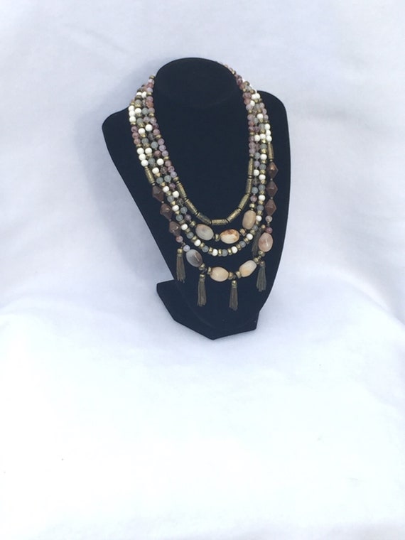 Premier Designs Statement Multi Strand Necklace R… - image 1
