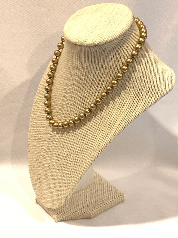 Vintage Carolee matte gold ball gown necklace - image 9