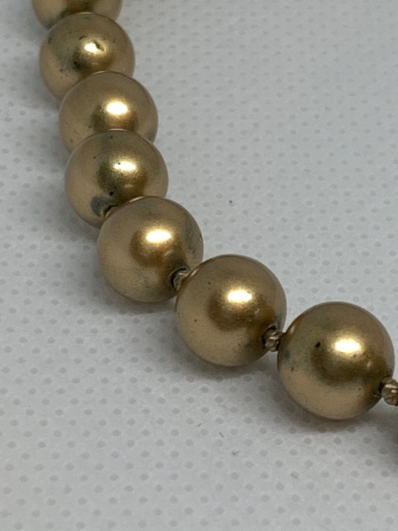 Vintage Carolee matte gold ball gown necklace - image 5