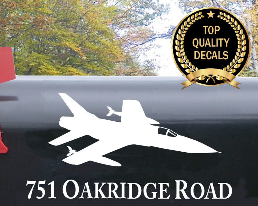 Mailbox Decal F-105 Thunderchief Fighter Jet - Mailbox Airplane Sticker ...