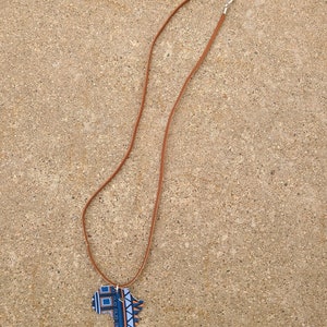 Faux Leather Dangle Necklaces for Women, Necklaces for Teens, Birthday Gift for Mom, Africa Tribal Necklace, Colorful Necklace, Africa
