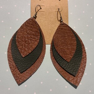 Faux Leather Dangle Earrings for Women, Earrings for Teens, Birthday Gift for Mom, Colorful Earrings, Drop Earring