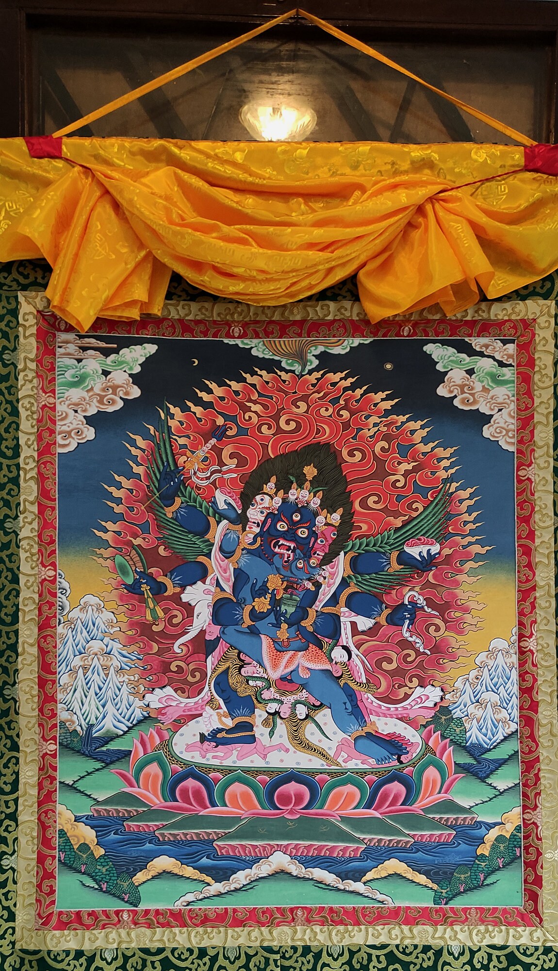 Hand Painted Hayagriva Thangka From Nepal Wall Hanging Etsy