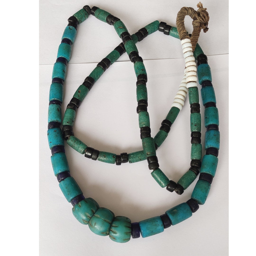 Antique Glass Beads Jewelry TRIBAL NECKLACE India Arunachal