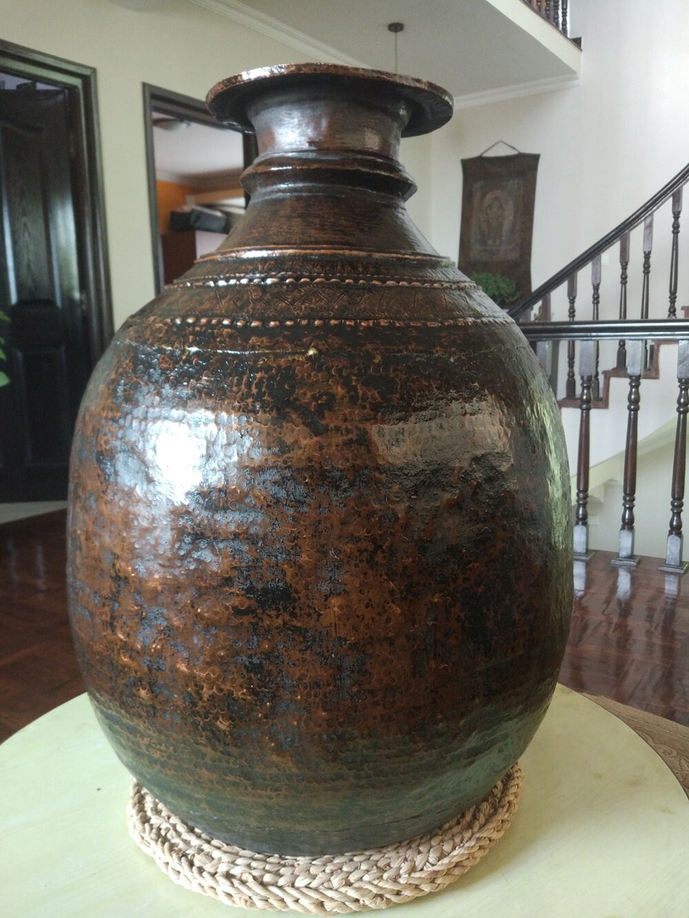 Ancient Vintage Nepalese Handmade copper Container pot Etsy