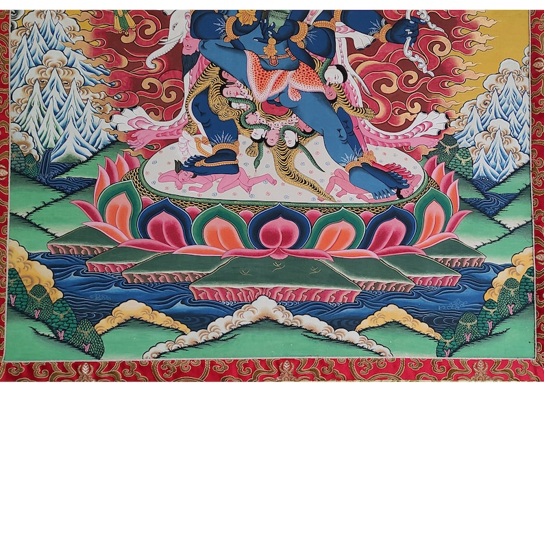 Hand Painted Hayagriva Thangka From Nepal Wall Hanging Etsy