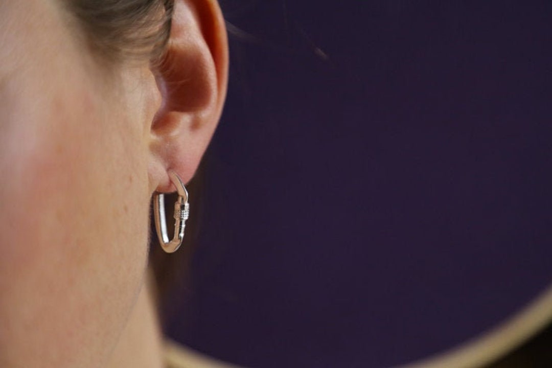 Orecchini A Stella Arrampicata | Ear Crawler Argento Con Cristalli | Gioiello Boho Strisciante | Catena Goccia Con Strass - 5