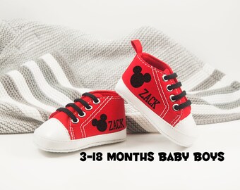 Mickey Mouse Baby Shoes - Birthday Outfit - Mickey Birthday - Disney - Disneyland - Disneyworld - Bling Shoes - Bling