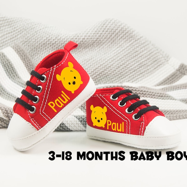 Winnie the Pooh Baby Shoes, 0-18 months Baby Gift, Baby Shower, Winnie the pooh First Birthday, Winnie the Pooh Baby Gift