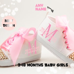 Baby Girl Gift Personalized, First Birthday Girl Shoes, Pink Gold Baby Girl Outfit, Baby Girl Shoes,Infant Shoes,Infant Girl Shoe