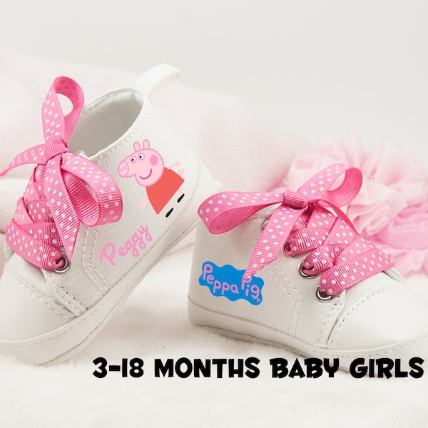 Peppa Pig Baby Girl Shoes, Baby Shoes For Girls, Peppa Pig First Birthday Shoes