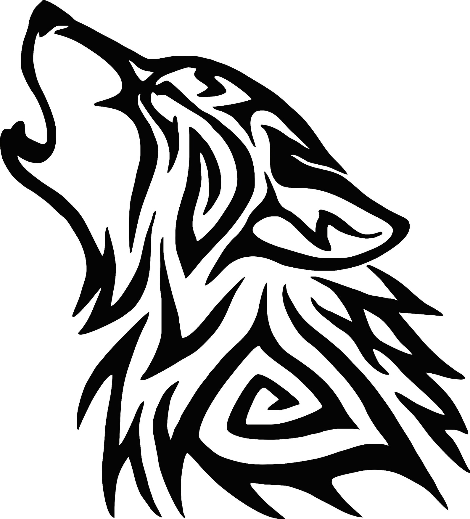 Tribal Wolf Decal Wolf Decal Tribal Wolf Etsy