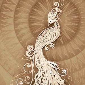 Bead embroidery kit Firebird, needlepoint kit Phoenix, beadwork Bird, DIY embroidery kit