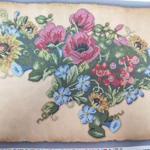 Perlenstickerei Packung Blooming Ukraine 42*60 cm Nadelspitzen Stickpackung Blumen Karte der Ukraine, Herz der Ukraine