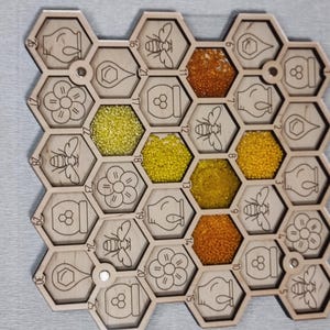 Organizzatore di perline di legno, scatola di perline, vassoio di legno per organizzare, scatola di perline