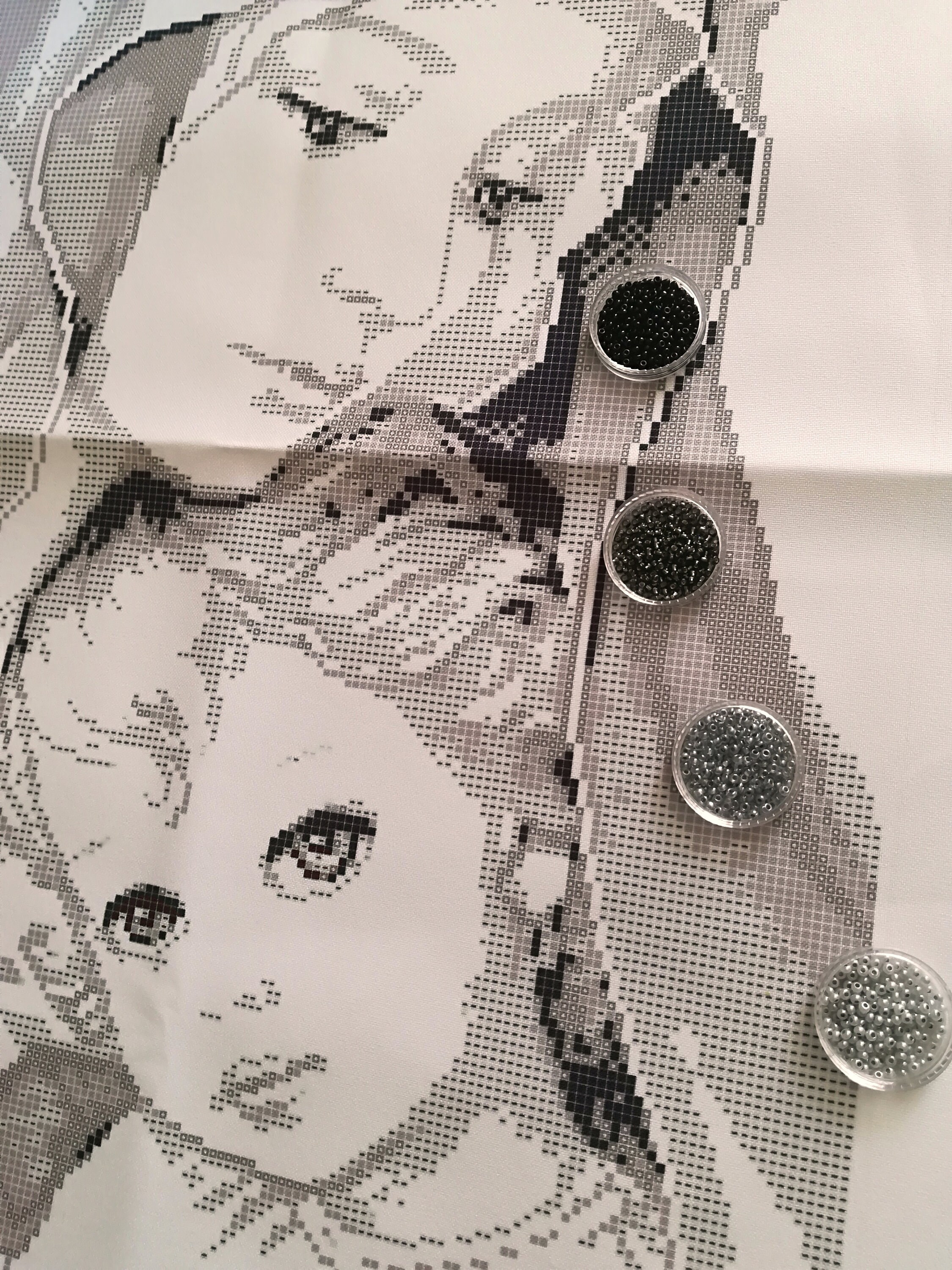 聖母子像ビーズ刺繍キット、聖母マリア像、ニードルポイント - Etsy 日本