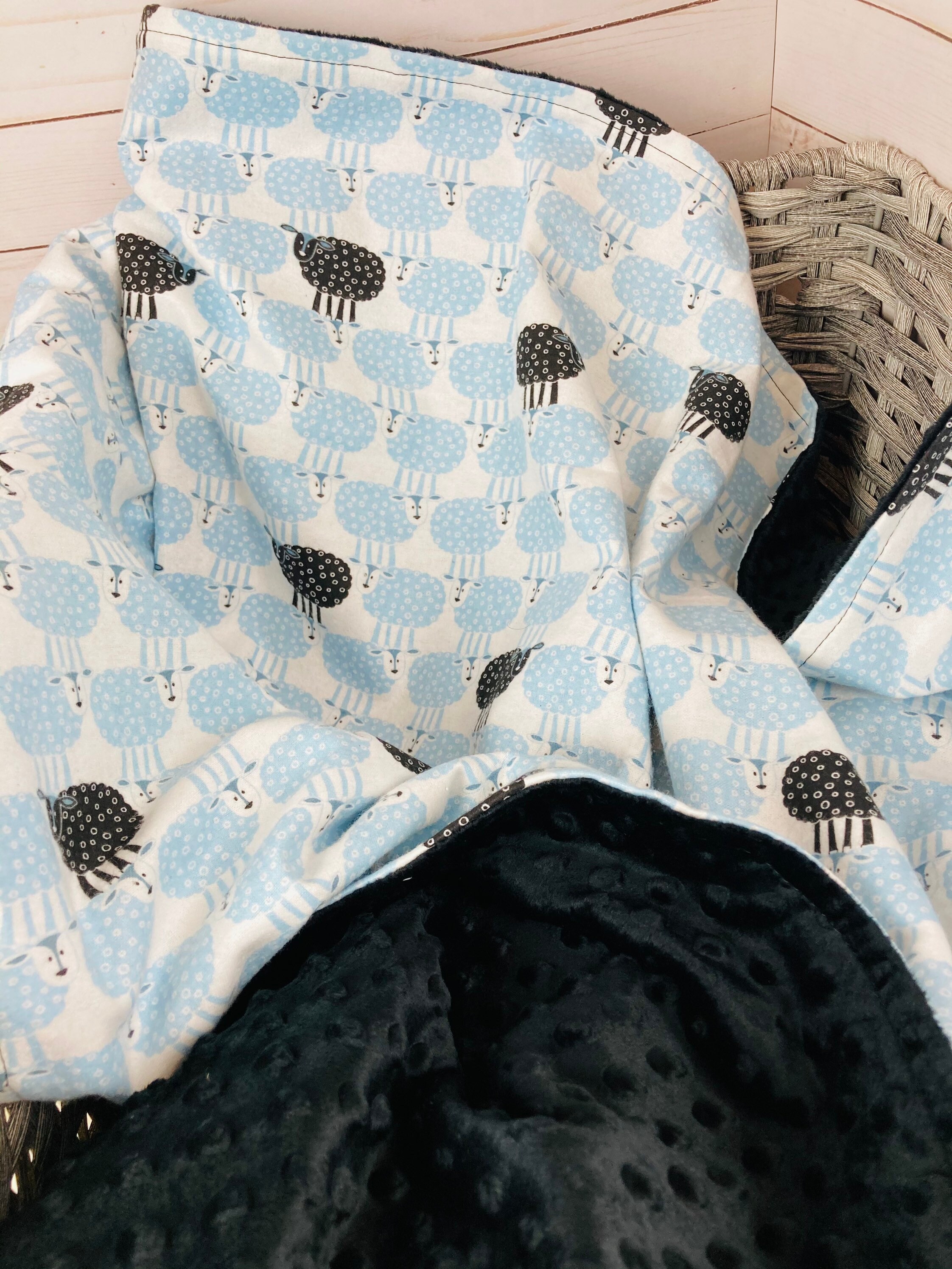 Sheep Minky Baby Blanket Baby Blanket Sheep Blanket Etsy