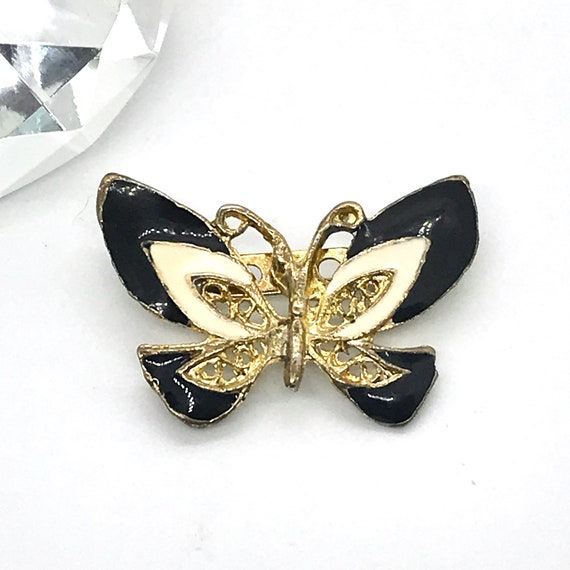 Butterfly Scatter Pin, 1950s, Black and White - image 4