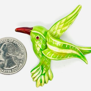 Green Hummingbird Brooch, c. 1950s
