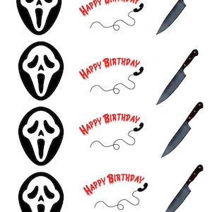 Screme Horror Cupcake Topper