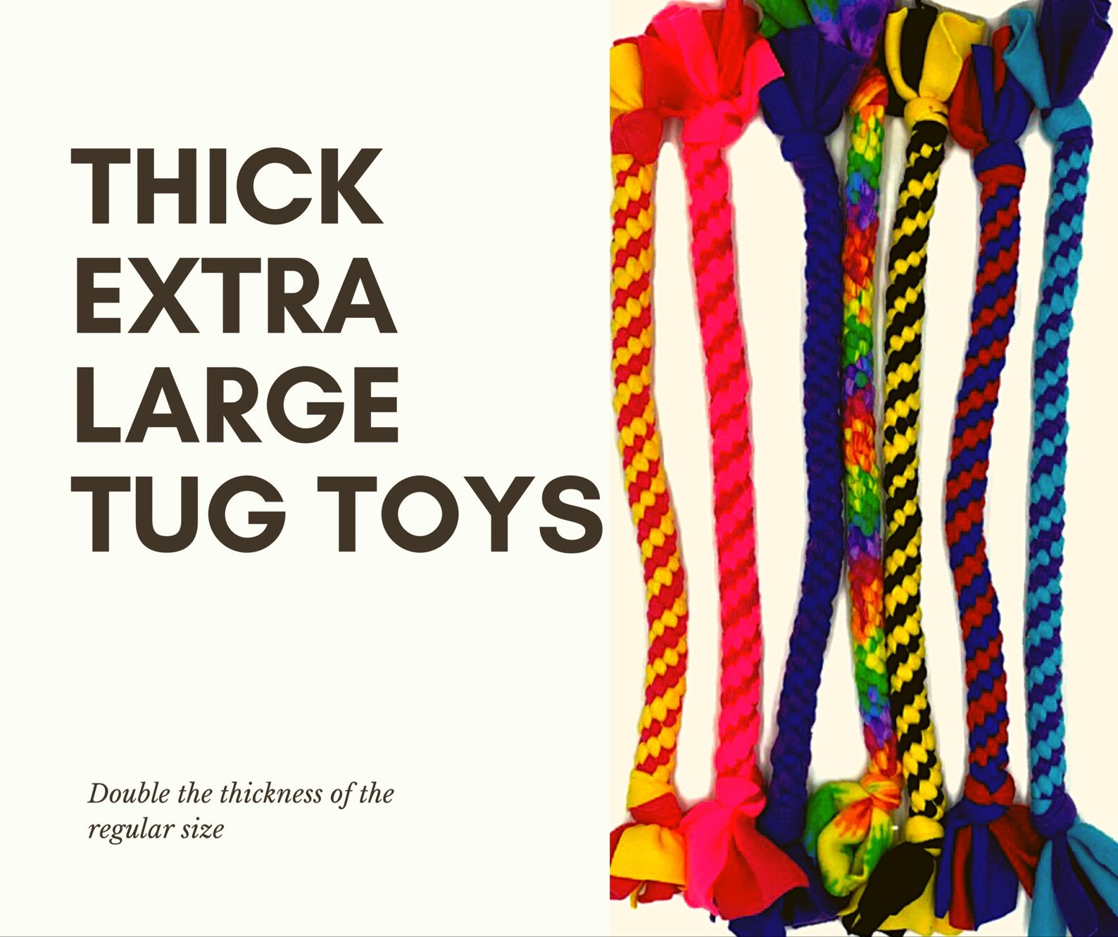 THICK Extra Large Dog Toys Made of Durable Fleece and Great Etsy