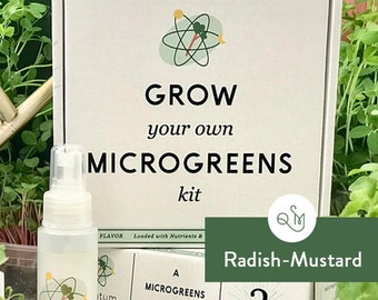 Grow Your Own Microgreens Kit- Radish & Mustard