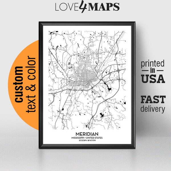 Meridian Poster Etsy