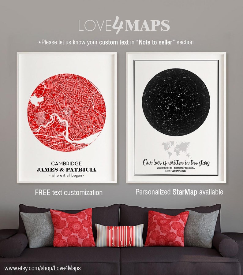 Cambridge Map Print Cambridge City Massachusetts Poster Etsy